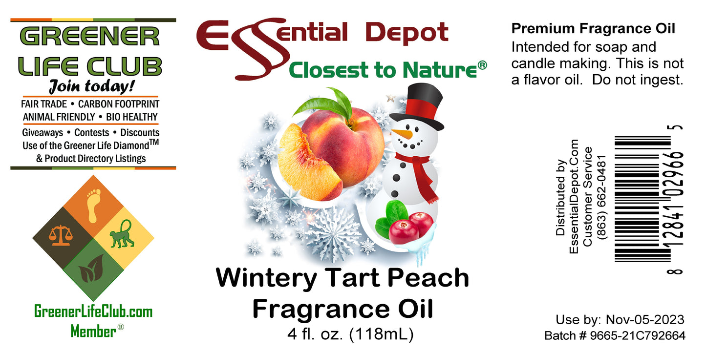 Wintery Tart Peach Fragrance Oil - 4oz