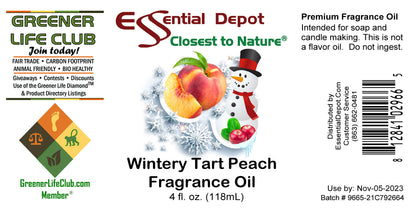 Wintery Tart Peach Fragrance Oil - 4oz