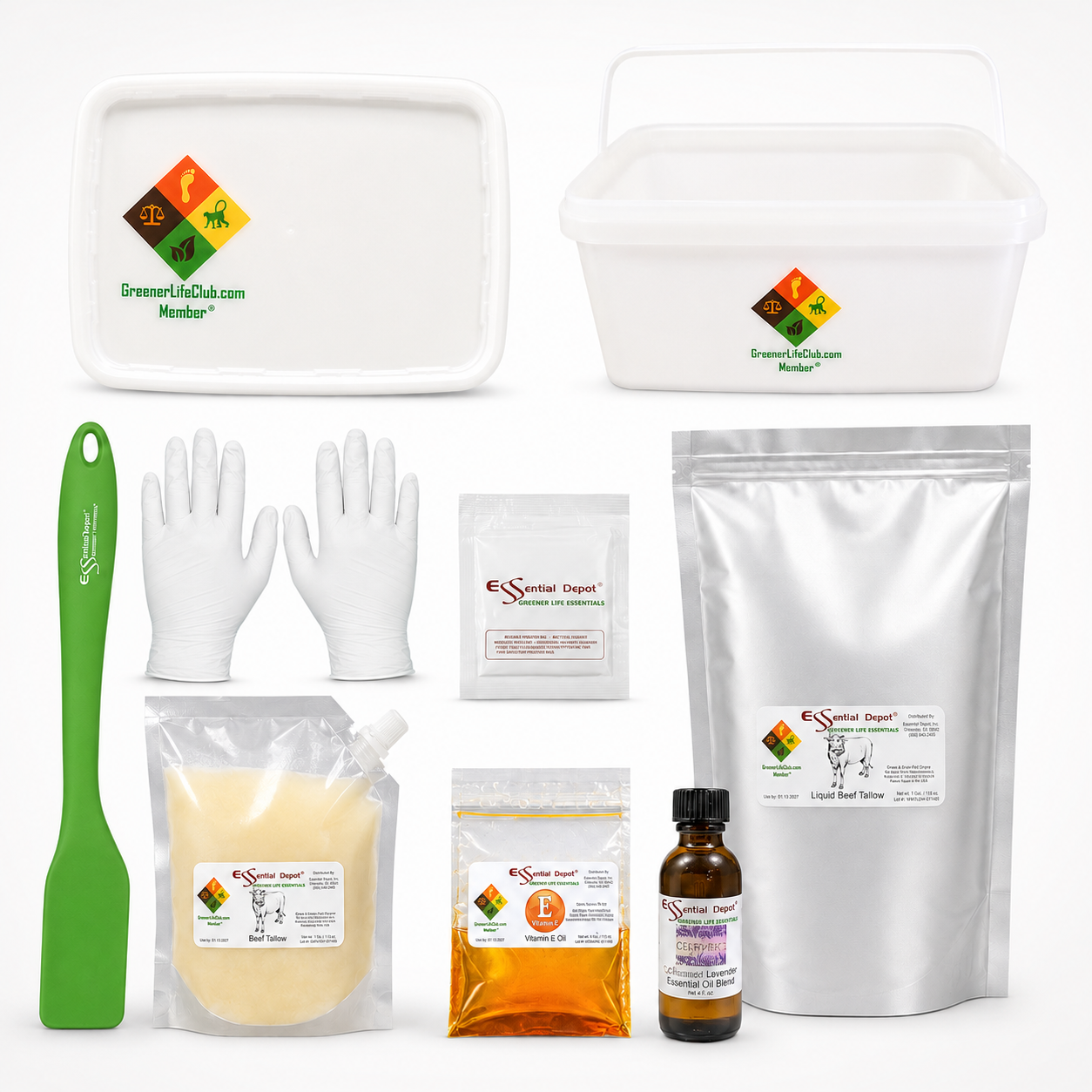 Whipped Tallow Kit (DECONSTRUCTED) - Basic - Scent: Celebrate Lavender Essential Oil Blend