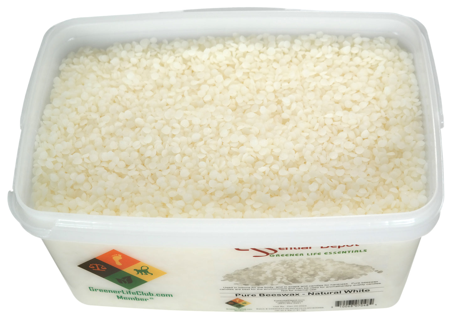 Bees Wax - White - Pastilles or Pearls - No Additives - No Bleach - Twice Filtered - 4 lbs  - FREE US SHIPPING