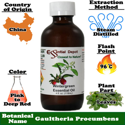 Wintergreen Essential Oil - 4 oz.