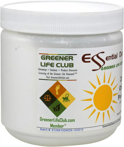 Zinc Oxide Powder - 10 oz - Non Nano ASTM D-4295 - safety sealed HDPE container with resealable lid