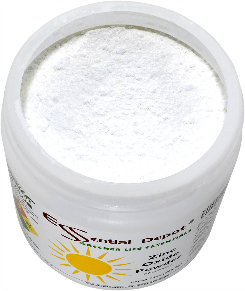 Zinc Oxide Powder - 10 oz - Non Nano ASTM D-4295 - safety sealed HDPE container with resealable lid