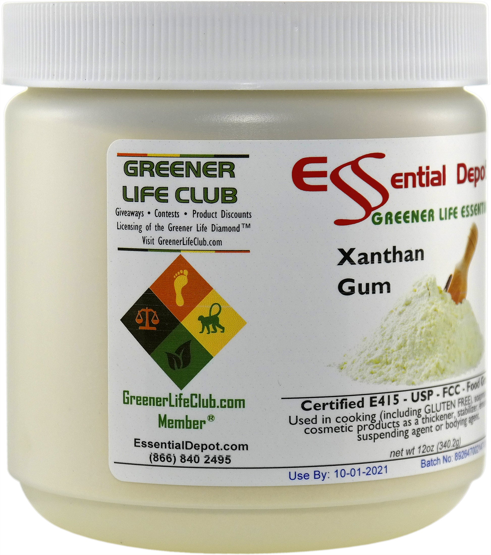 Xanthan Gum - 12 oz - E415 - USP - FCC - Food Grade - Fine Powder