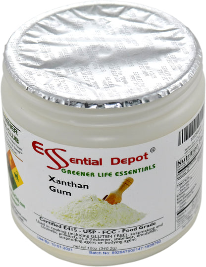 Xanthan Gum - 12 oz - E415 - USP - FCC - Food Grade - Fine Powder