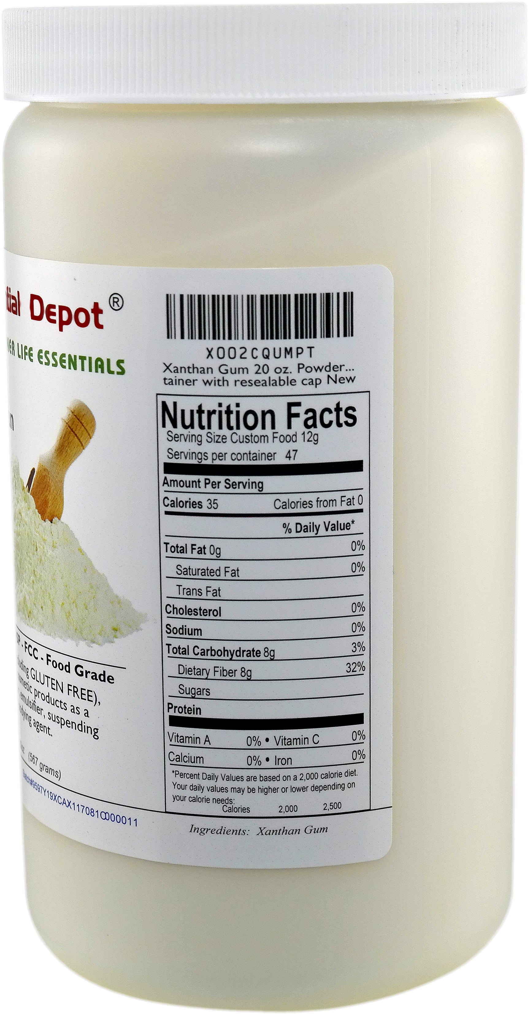 Xanthan Gum - 6 @ 20 oz per container - E415 - USP - FCC - Food Grade - Fine Powder
