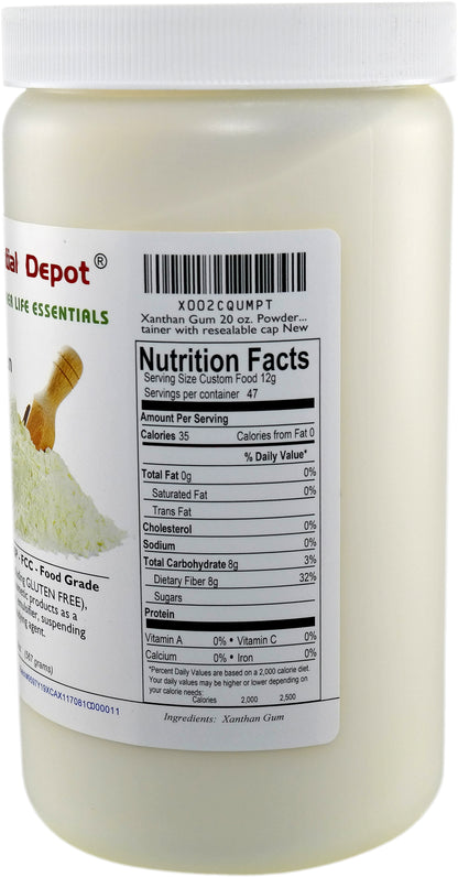 Xanthan Gum - 6 @ 20 oz per container - E415 - USP - FCC - Food Grade - Fine Powder