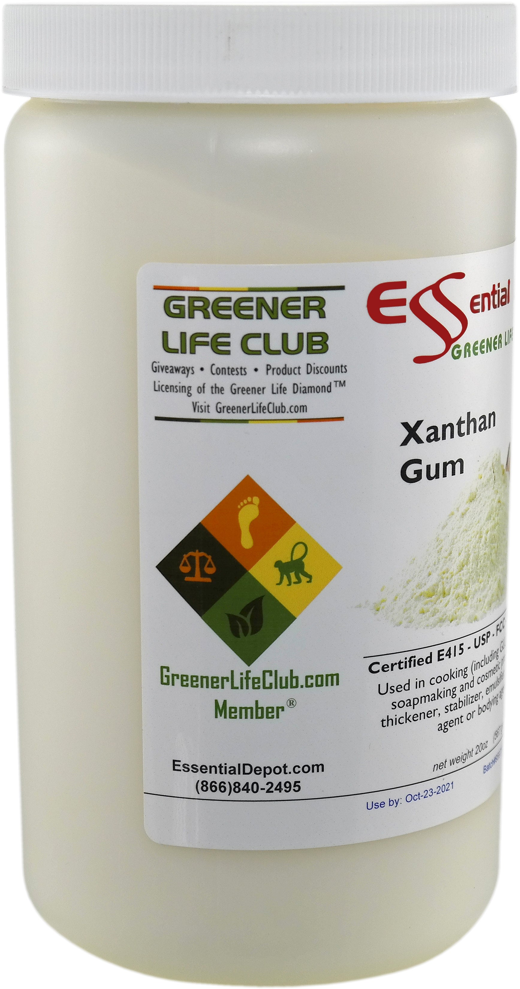 Xanthan Gum - 20 oz - E415 - USP - FCC - Food Grade - Fine Powder