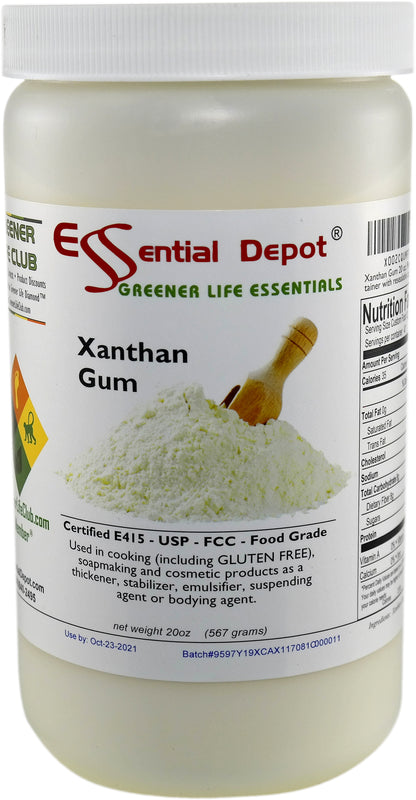 Xanthan Gum - 6 @ 20 oz per container - E415 - USP - FCC - Food Grade - Fine Powder