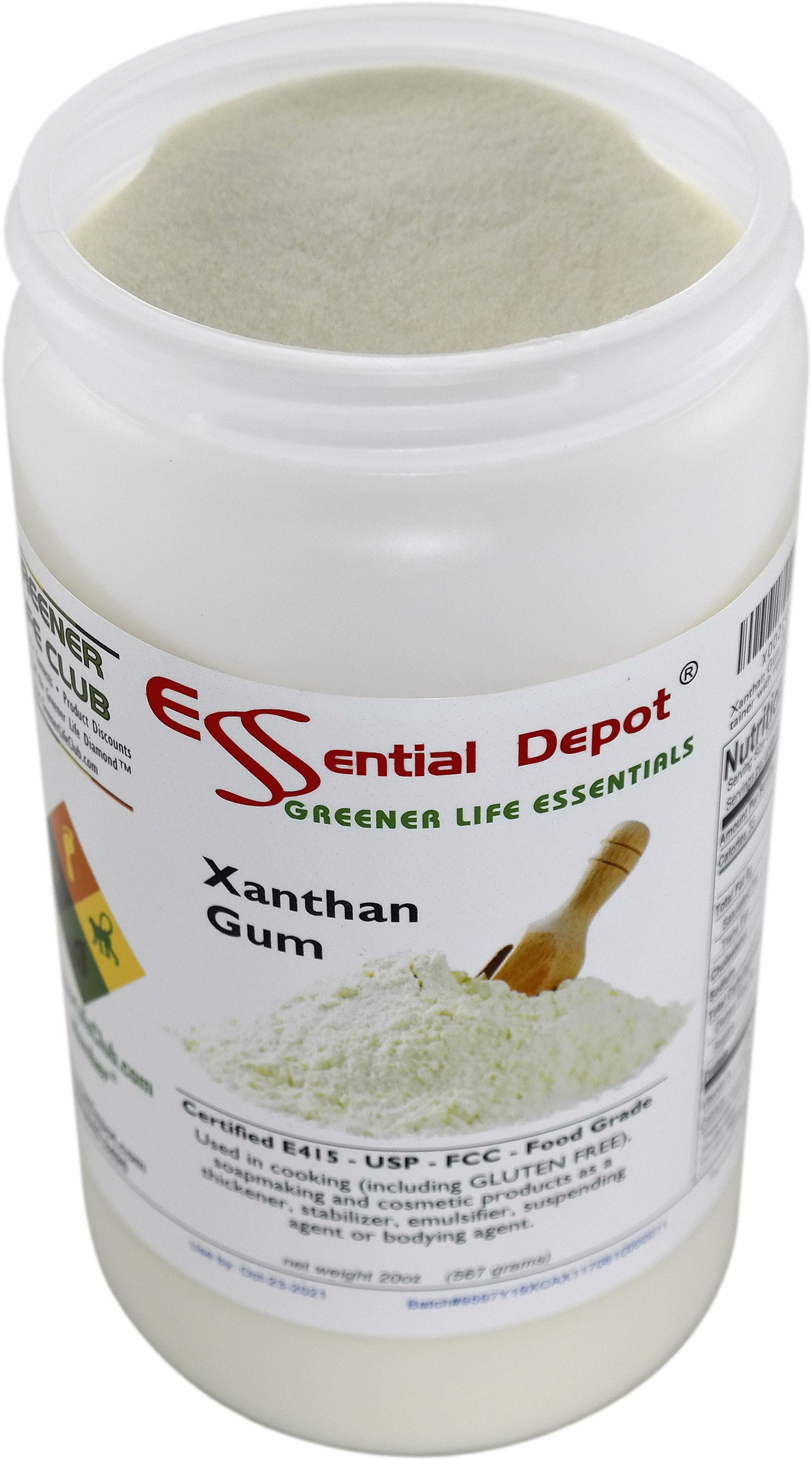 Xanthan Gum - 20 oz - E415 - USP - FCC - Food Grade - Fine Powder