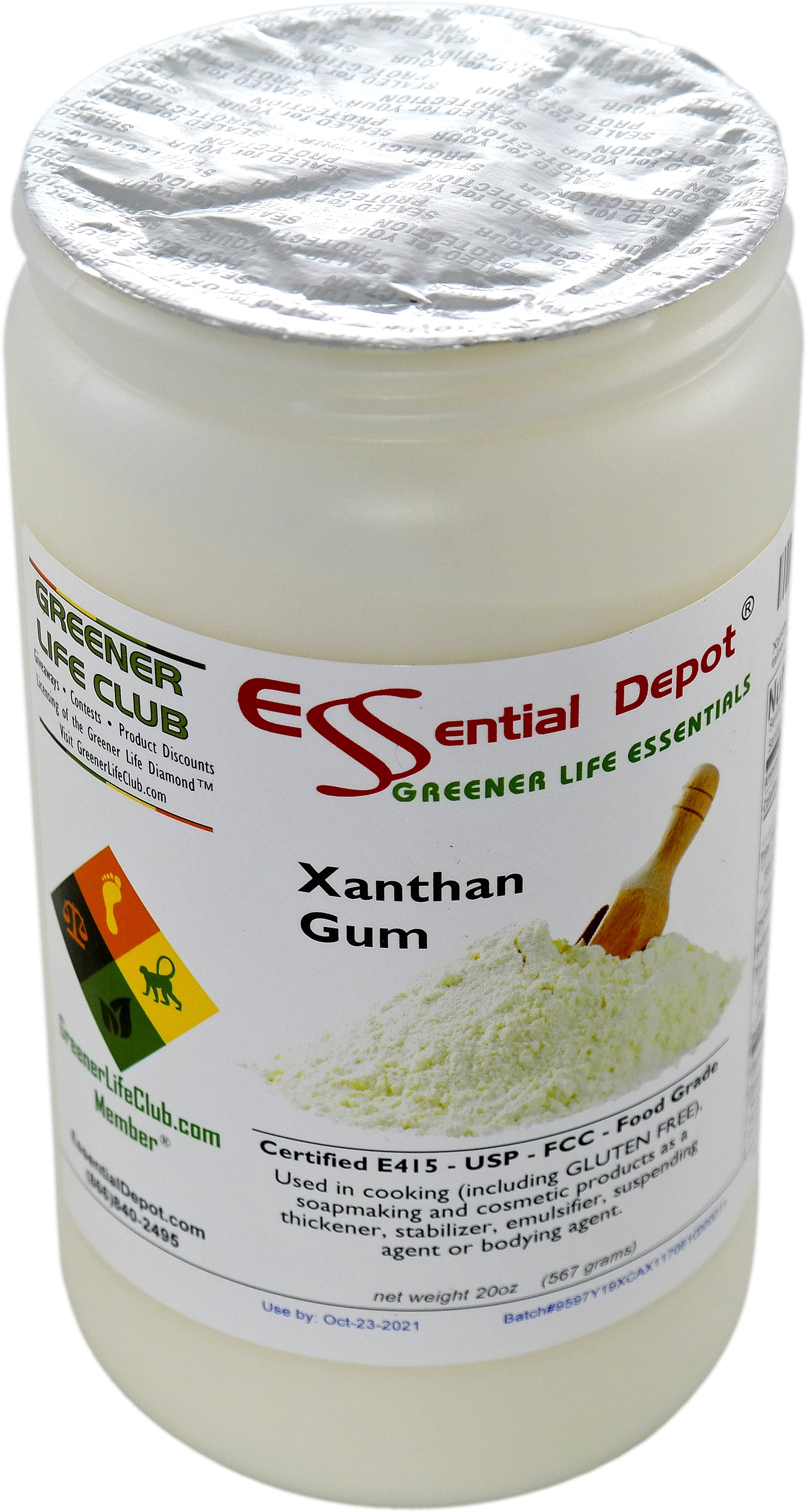 Xanthan Gum - 20 oz - E415 - USP - FCC - Food Grade - Fine Powder