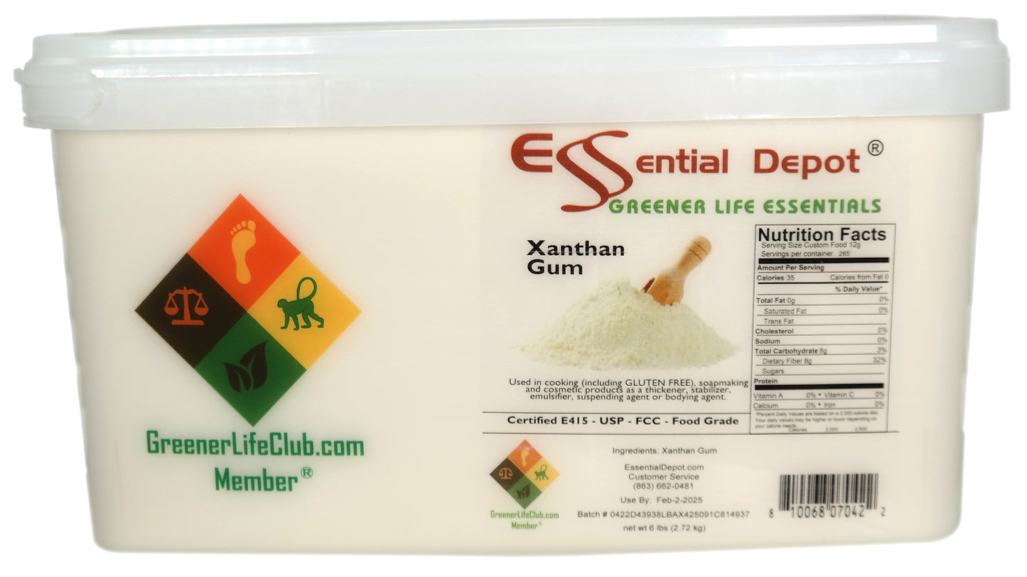 Xanthan Gum - 6 lbs - E415 - USP - FCC - Food Grade - Fine Powder  - FREE US SHIPPING