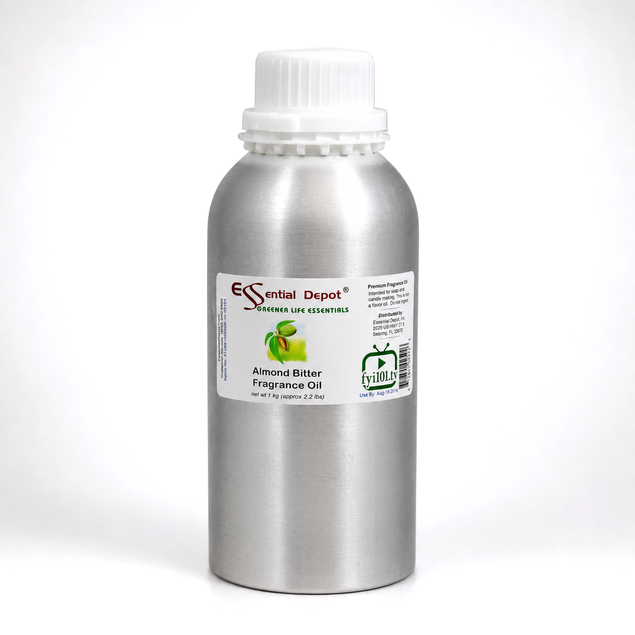 Almond Bitter Fragrance Oil - 1 kg. - Approx 2.2 lbs.