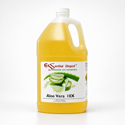 Aloe Vera - Gel - 10X - Decolorized - No Chemical Processing - 128 fl oz (approx 136 oz) (1 Gallon)