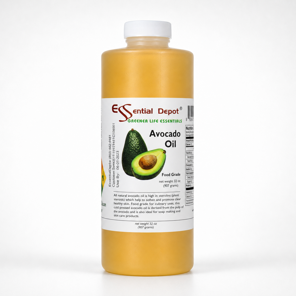 Avocado Oil - 1 Quart - Food Grade - No Additives