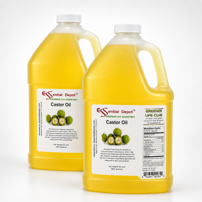 Castor Oil - 2 Gallons - 2 x 1 Gallon Containers - Food Grade - No Additives