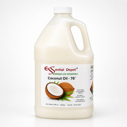 Coconut Oil 76F - 1-Gallon Jug - 7lbs 10oz - USP - Food Grade - Odorless - Tasteless