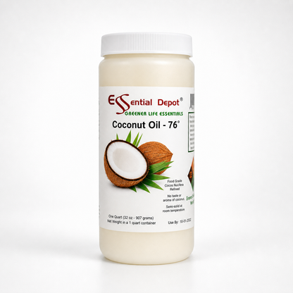 Coconut Oil 76F - 1 Quart - USP - Food Grade - Odorless - Tasteless