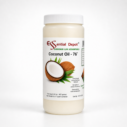 Coconut Oil 76F - 1 Quart - USP - Food Grade - Odorless - Tasteless