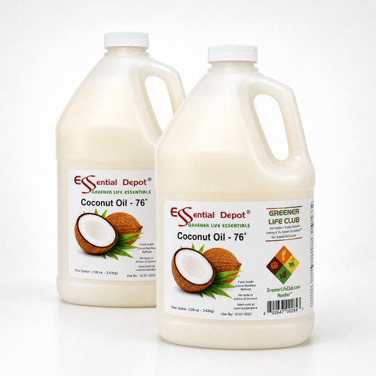 Coconut Oil 76F - 2 Gallons - 2 x 1 Gallon Containers - USP - Food Grade - Odorless - Tasteless