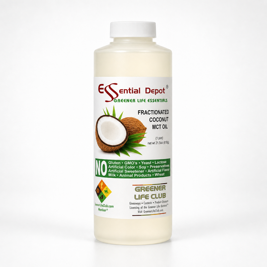 Coconut Oil - MCT Oil - Fractionated - Liquid - C6, C8, C10 - 1 Quart - Food Grade - Non GMO