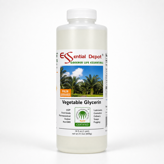 Glycerin Vegetable - 1 Pint (21.5 oz. net wt) - Non GMO - Sustainable Palm Based - USP - KOSHER