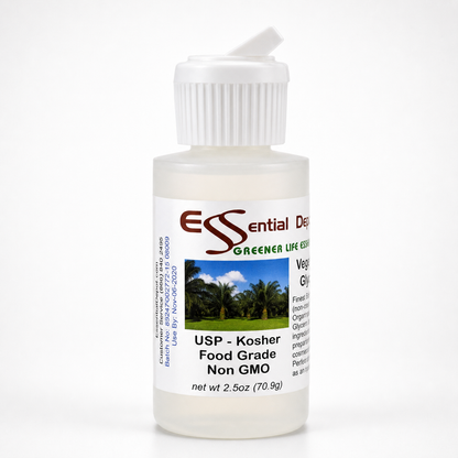 Glycerin Vegetable - 2.5 oz - Non GMO - Sustainable Palm Based - USP - KOSHER - Pharmaceutical Grade