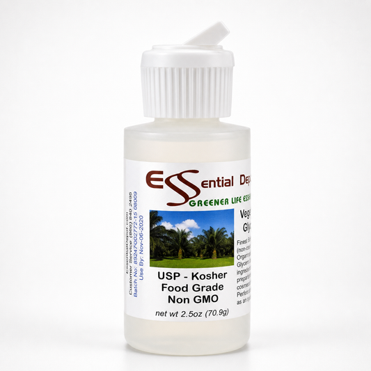 Glycerin Vegetable - 2.5 oz - Non GMO - Sustainable Palm Based - USP - KOSHER - Pharmaceutical Grade