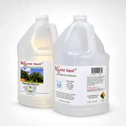 1 Gallon Veg Glycerin + 1 Gallon Propylene Glycol - USP - KOSHER