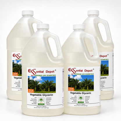 glyCUBE 4x1-gal Glycerin Vegetable - Non GMO - Sustainable Palm Based - USP - Pharmaceutical Grade