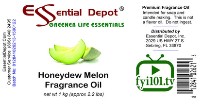 Honeydew Melon Fragrance Oil - 1 kg. - Approx 2.2 lbs.