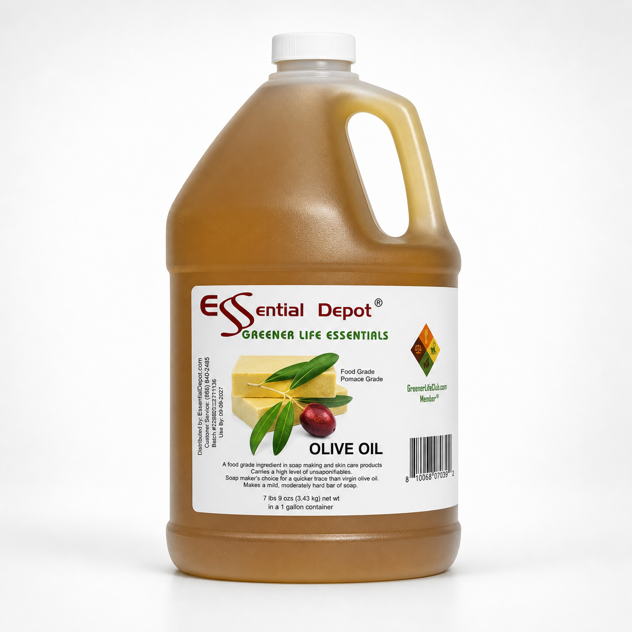 Olive Oil - Pomace Grade - 1 Gallon - Food Grade - No Additives