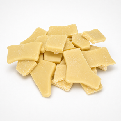 Organic Cocoa Butter Chips or Chunks - 4 lbs - Raw Unrefined - GLC Box - Divine Chocolate Aroma