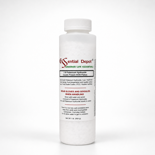 Potassium Hydroxide Flakes KOH, Caustic Potash Anhydrous KOH Dry - 1 lb