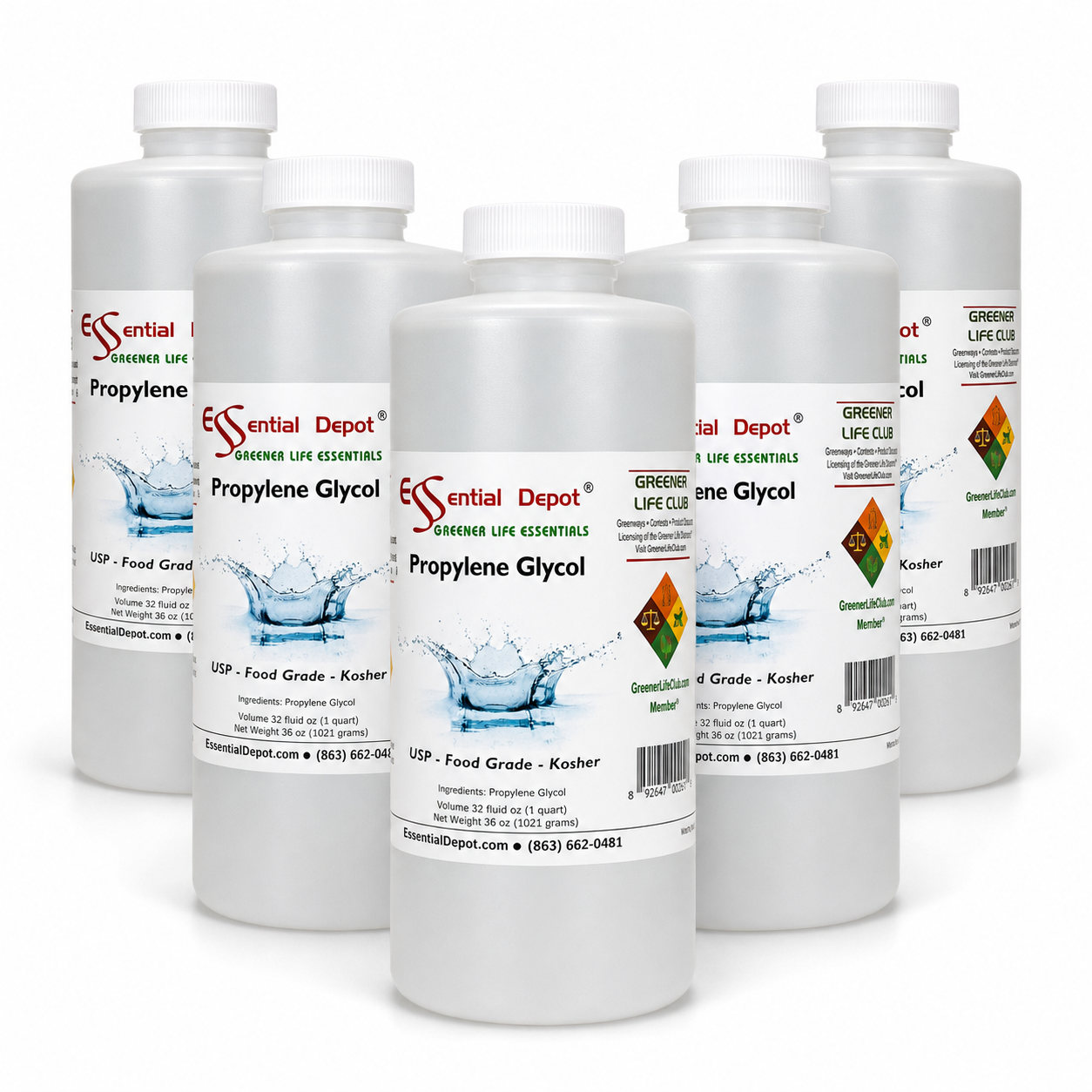 Propylene Glycol - Food Grade - 5 Quarts (32 oz net wt per container)