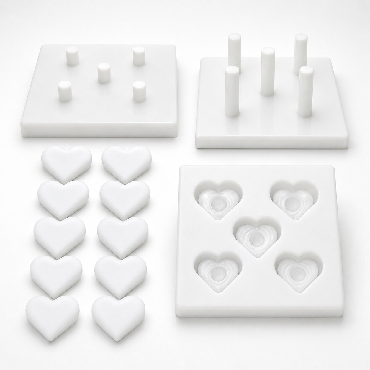 R.E.D. MultiPurpose Heart MOLD - for use by hand or with The R.E.D. Press - NSF, Food Grade