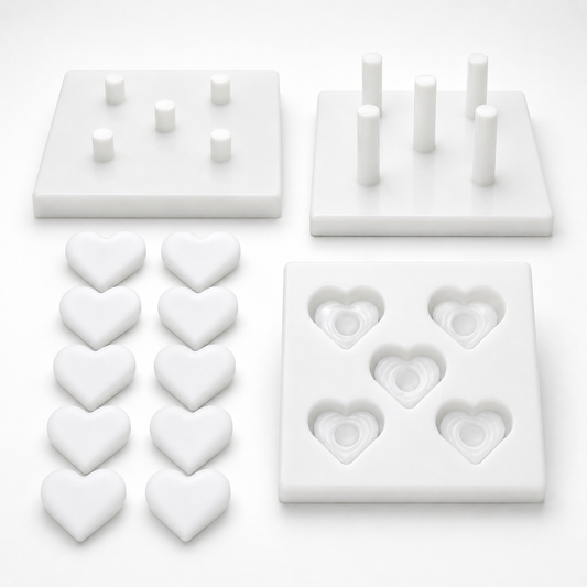 R.E.D. MultiPurpose Heart MOLD - for use by hand or with The R.E.D. Press - NSF, Food Grade