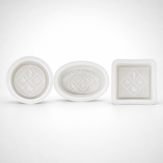 R.E.D. Silicone Individual Soap Molds - Color: Natural - 3 Pack