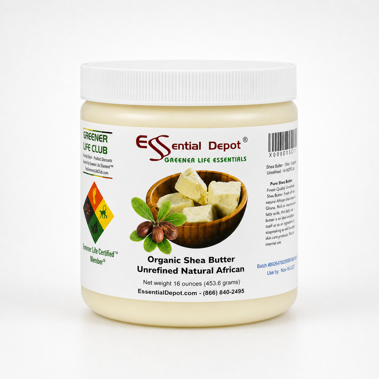 Shea Butter - 16 oz - Grade A - No Additives - Unrefined