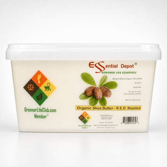 Shea Butter Organic Unrefined R.E.D. Roasted - 7 lbs - GLC Box - Grade A