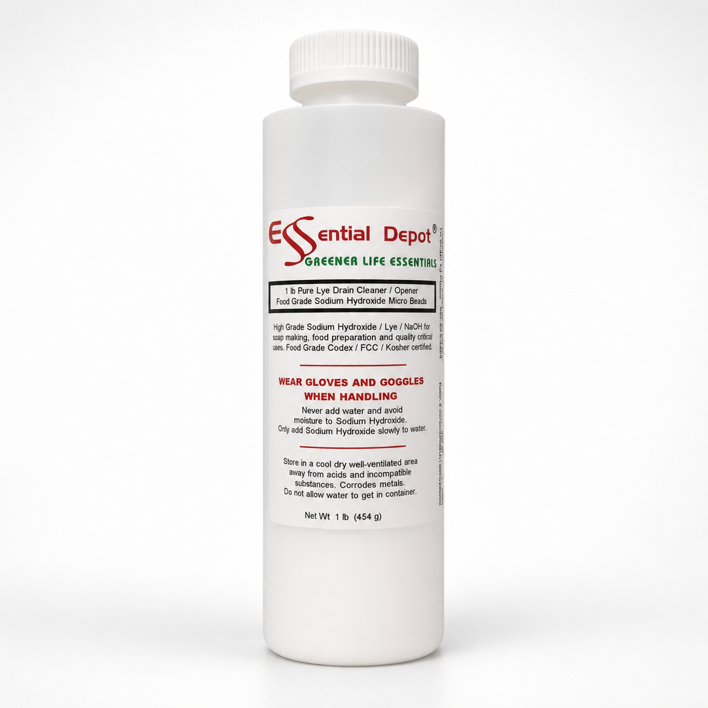 Sodium Hydroxide Lye Micro Beads - Food Grade - USP - 1 lb