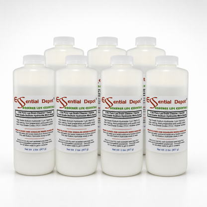 Sodium Hydroxide Lye Micro Beads - Food Grade - USP - 16 lbs - 8 x 2lb Bottles