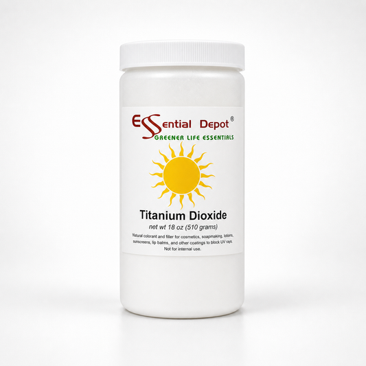 Titanium Dioxide Powder - 18 oz - TiO2 - Non Nano - safety sealed HDPE container with resealable lid