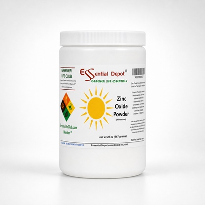 Zinc Oxide Powder - 20 oz - Non Nano ASTM D-4295 - safety sealed HDPE container with resealable lid